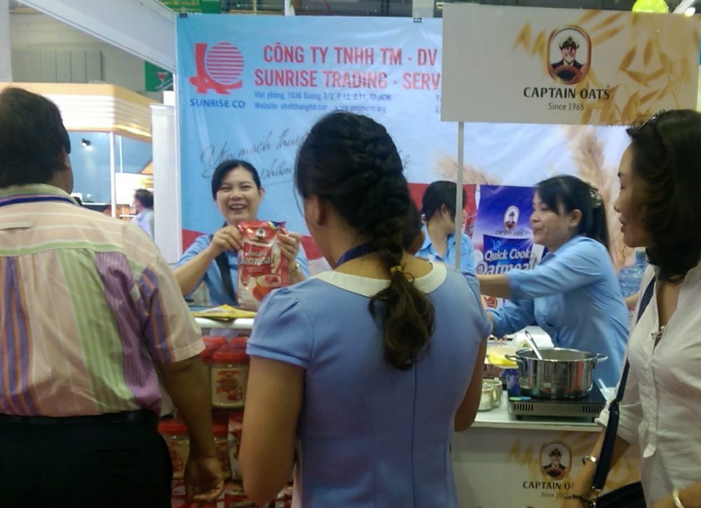 hình hội chợ Công ty Nhật Thăng tại Hội chợ Triển lãm Quốc tế Thực phẩm và Đồ uống Việt Nam