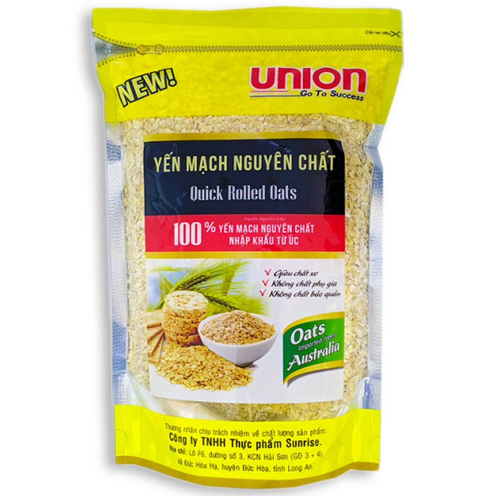 yến mạch úc nguyên chất Union gói vàng 400g Yến mạch Úc nguyên chất Union 400 g